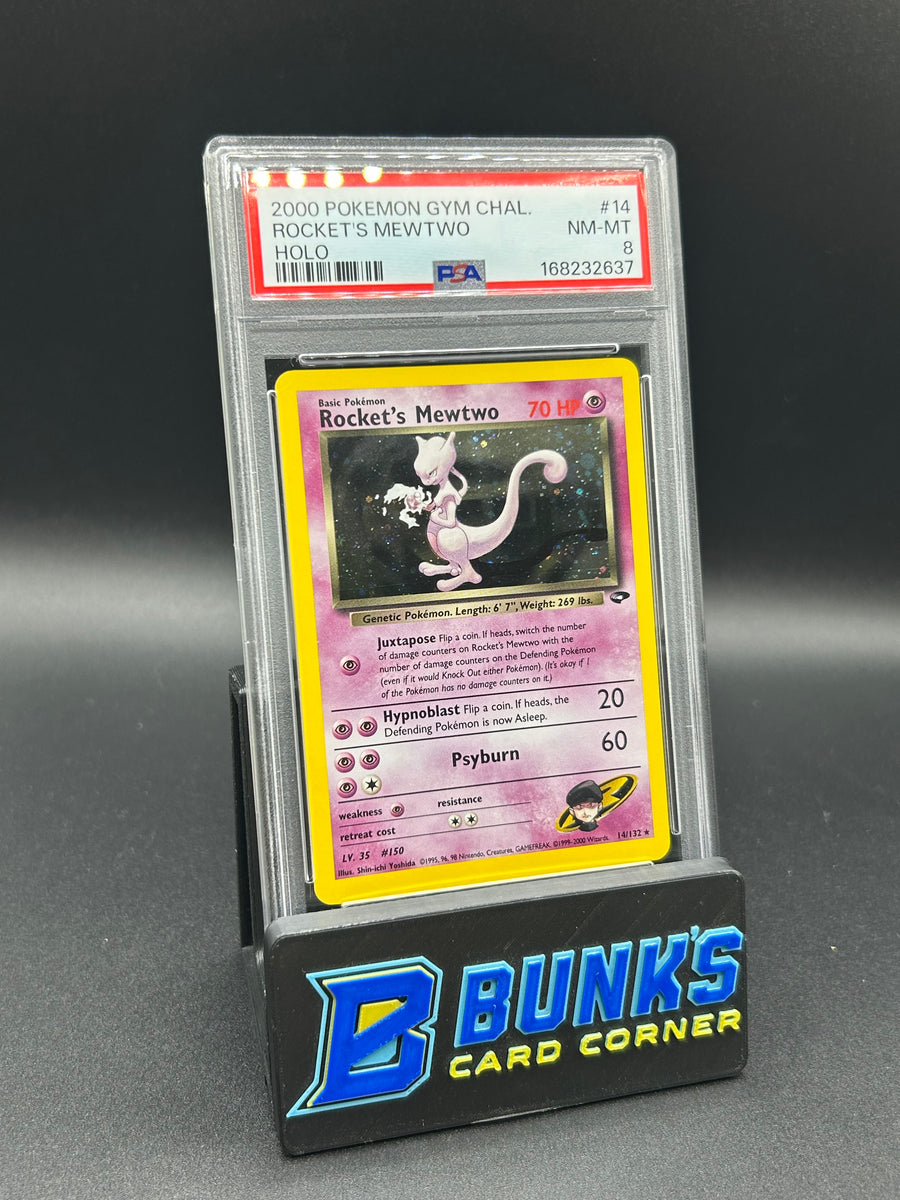 Rocket's Mewtwo Holo Gym Challenge PSA 8