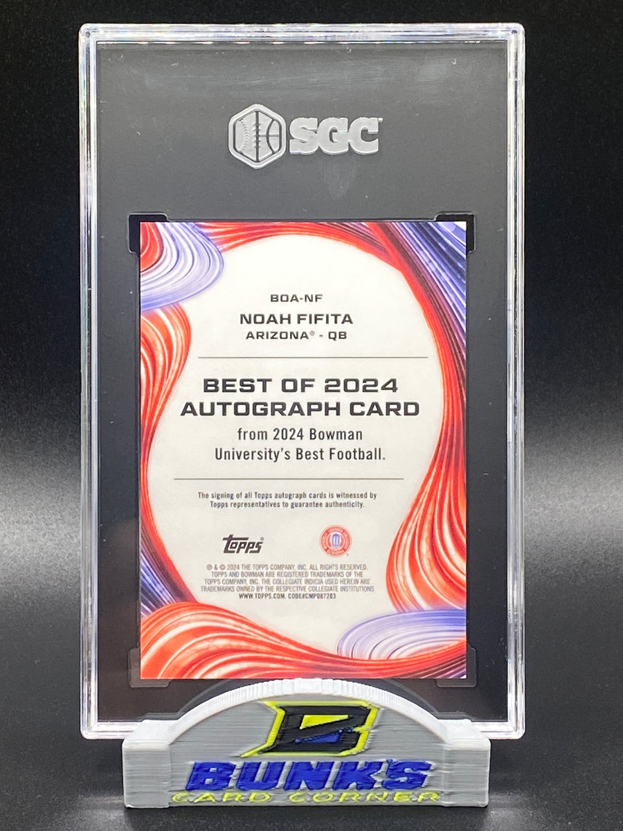 2024 Noah Fifita AUTOGRAPHED Bowman U Best SGC 10|10