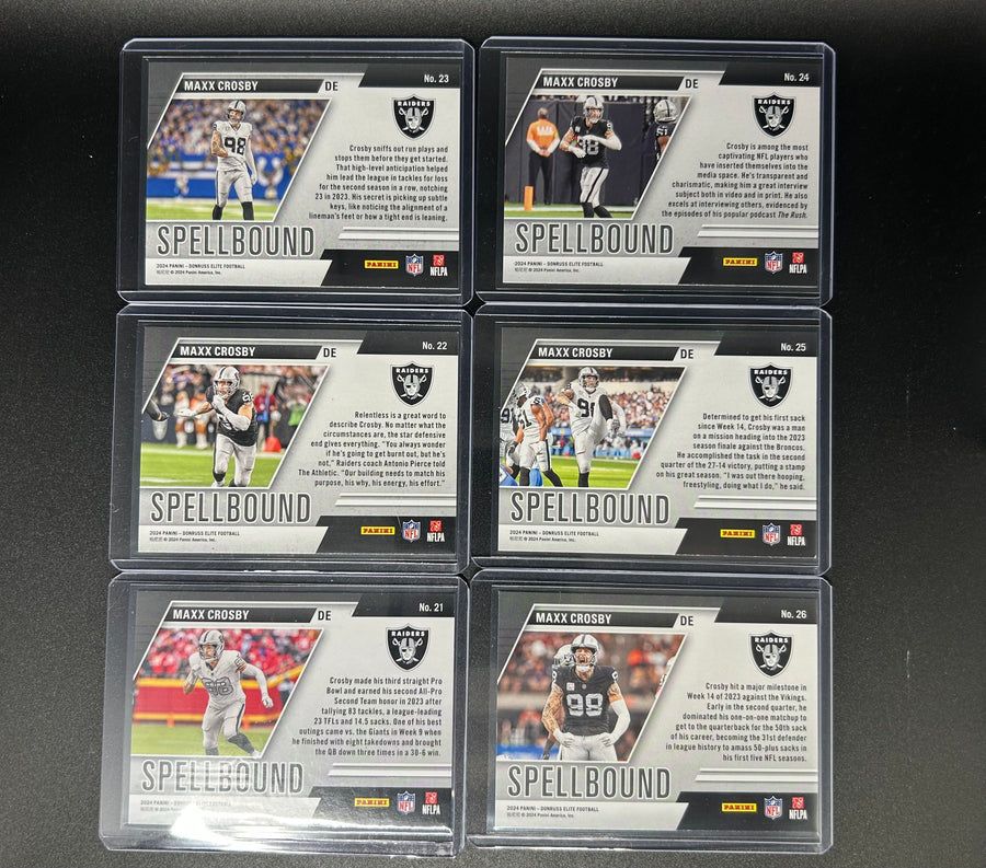 2024 Maxx Crosby Panini Elite Spellbound Complete Set