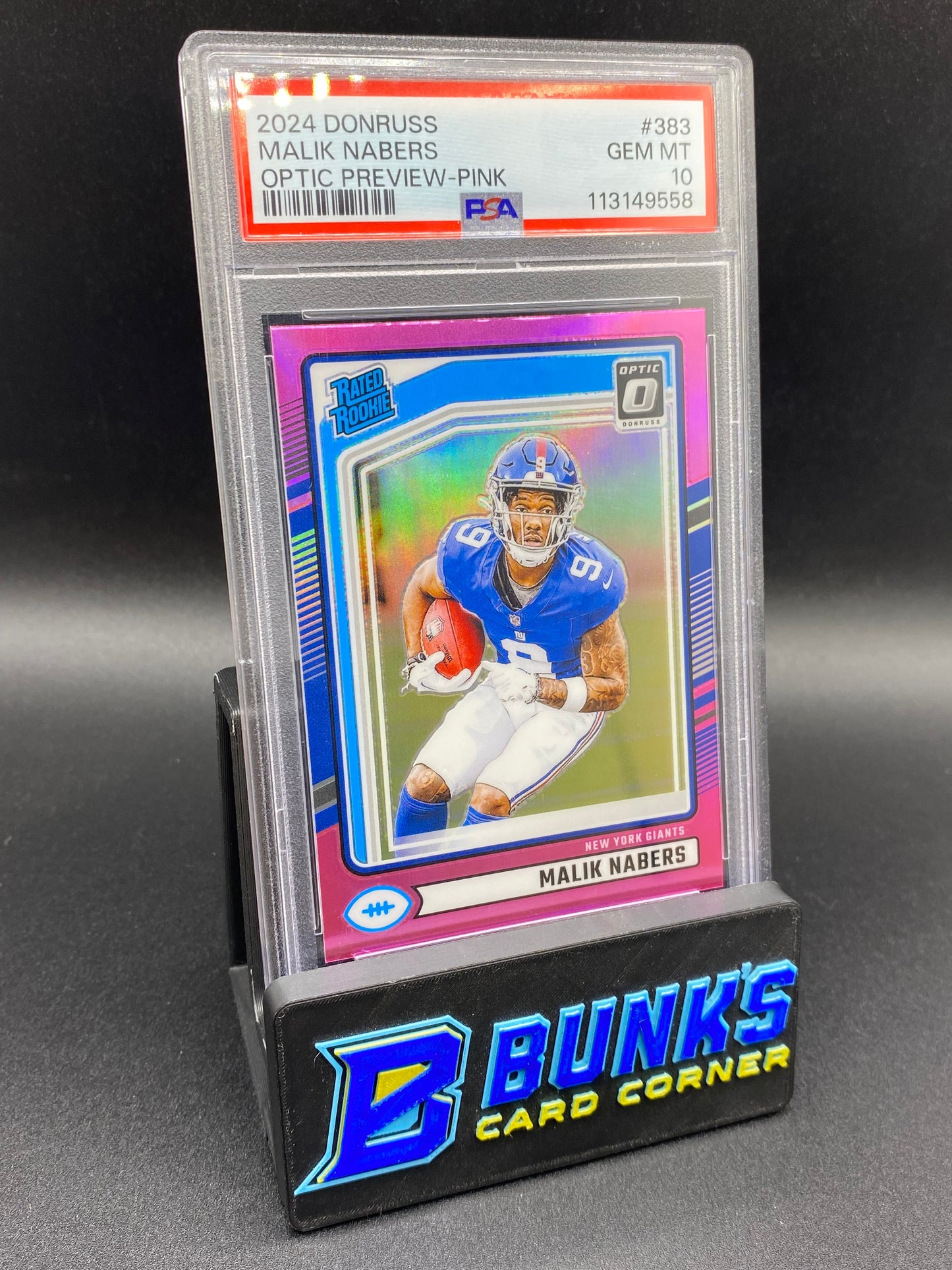 2024 Malik Nabers Pink PSA 10