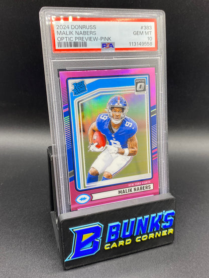 2024 Malik Nabers Pink PSA 10