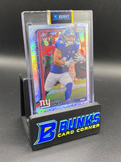 2025 Cam Skattebo Topps Chrome Loso Fractor Rc