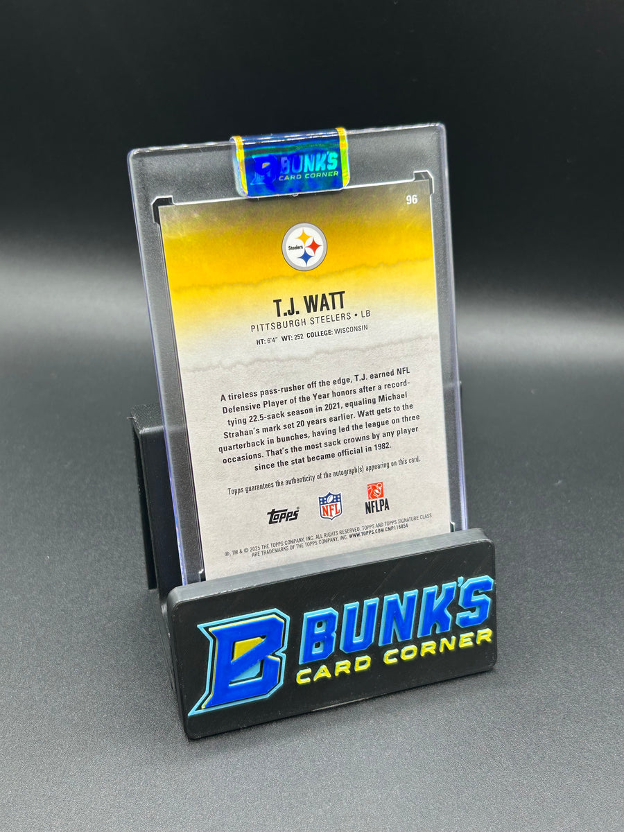 2025 T.J. Watt Topps Green Auto 34/150