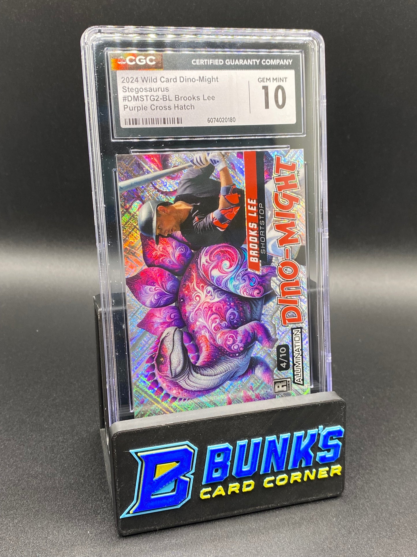 2024 Brooks Lee Purple Cross Hatch Stegosaurus CGC 10 4/10 Rc