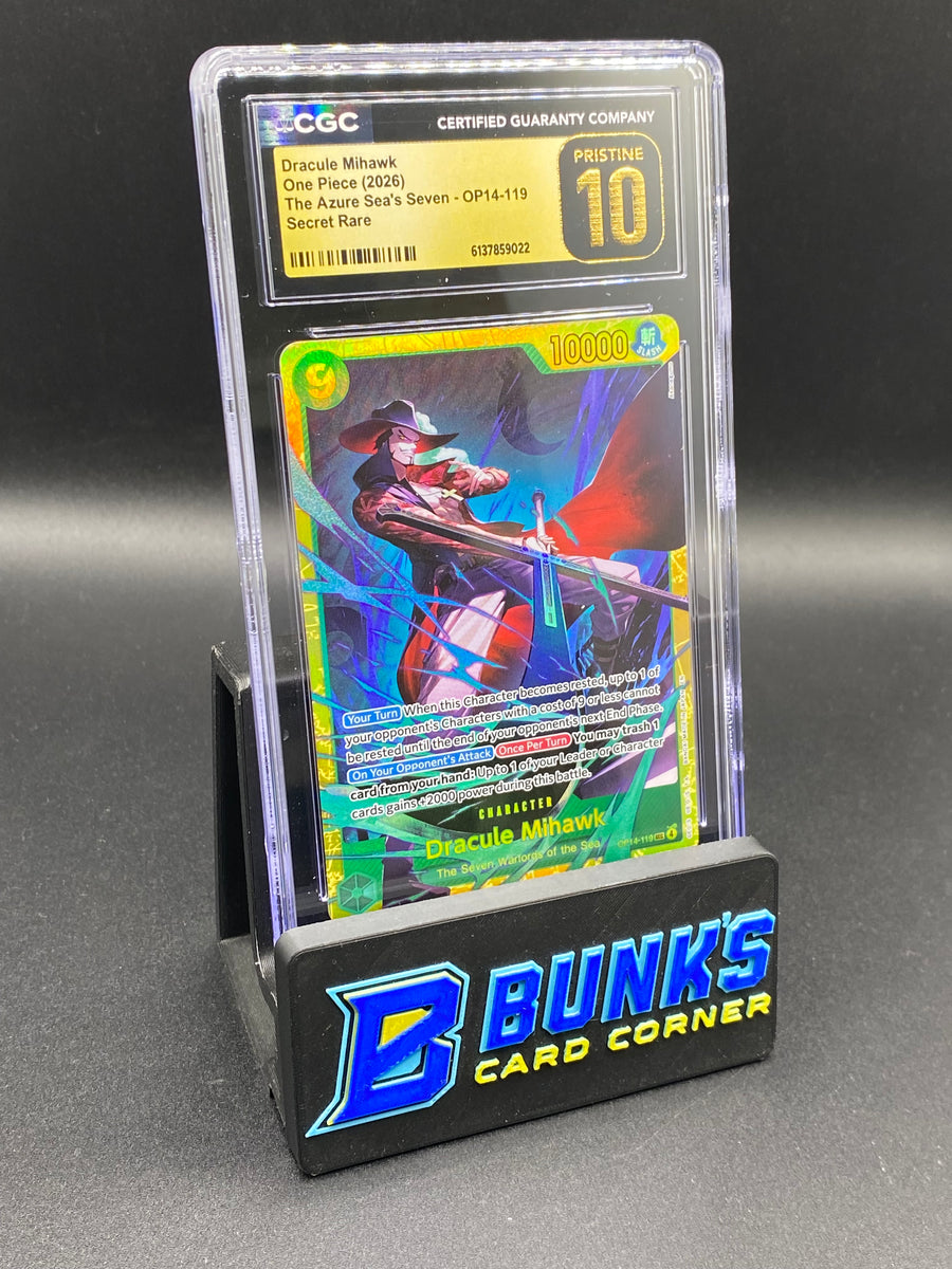 Dracule Mihawk Secret Rare OP14-119 CGC PRISTINE 10