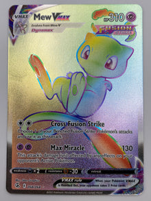 Mew Vmax Rainbow Rare Fusion Strike NM