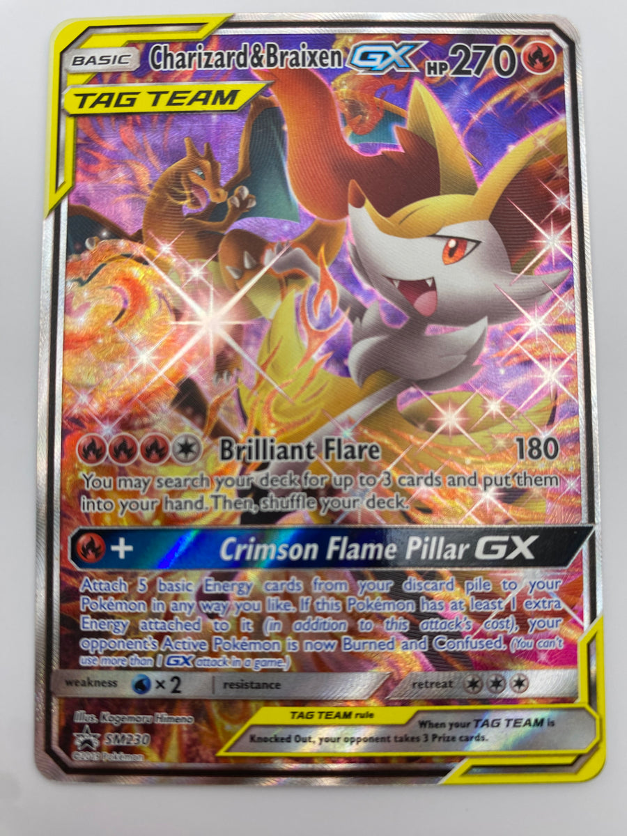 Charizard & Braixen Gx Tag Team Promo NM