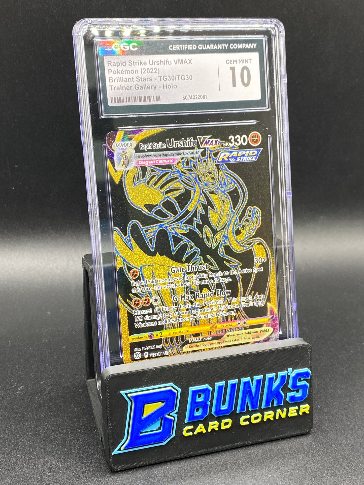 Rapid Strike Urshifu Vmax Trainer Gallery Brilliant Stars CGC 10