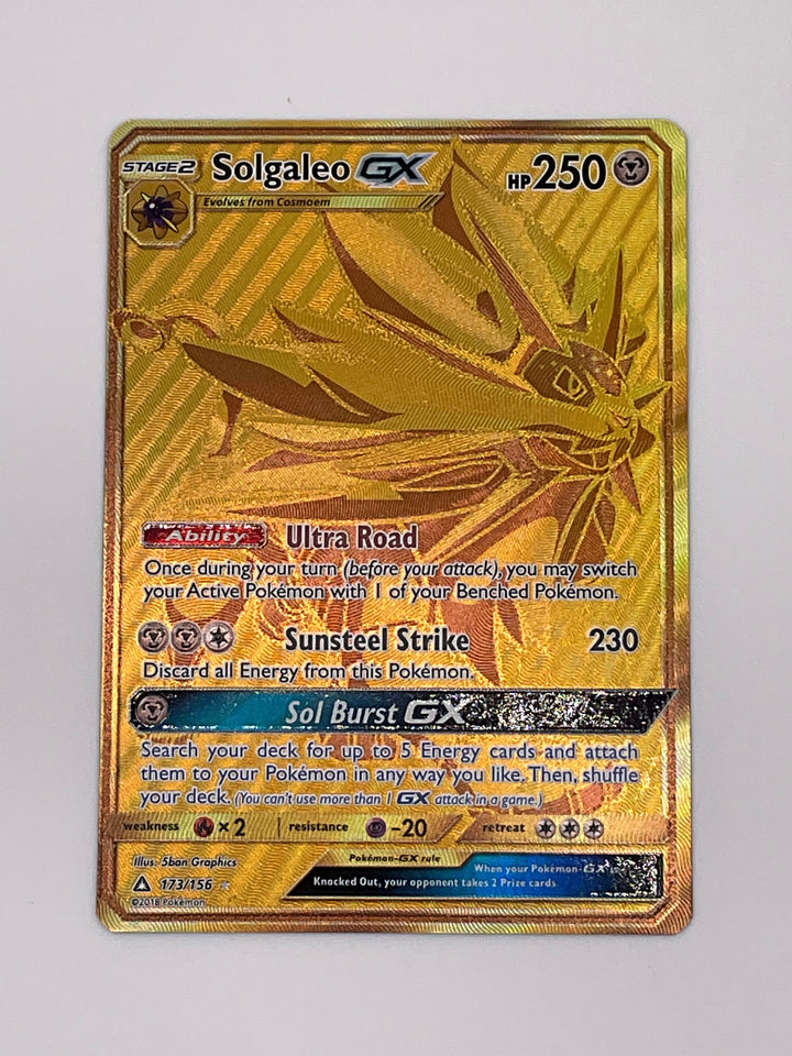 Solgaleo gx Gold Secret Rare Ultra Prism NM