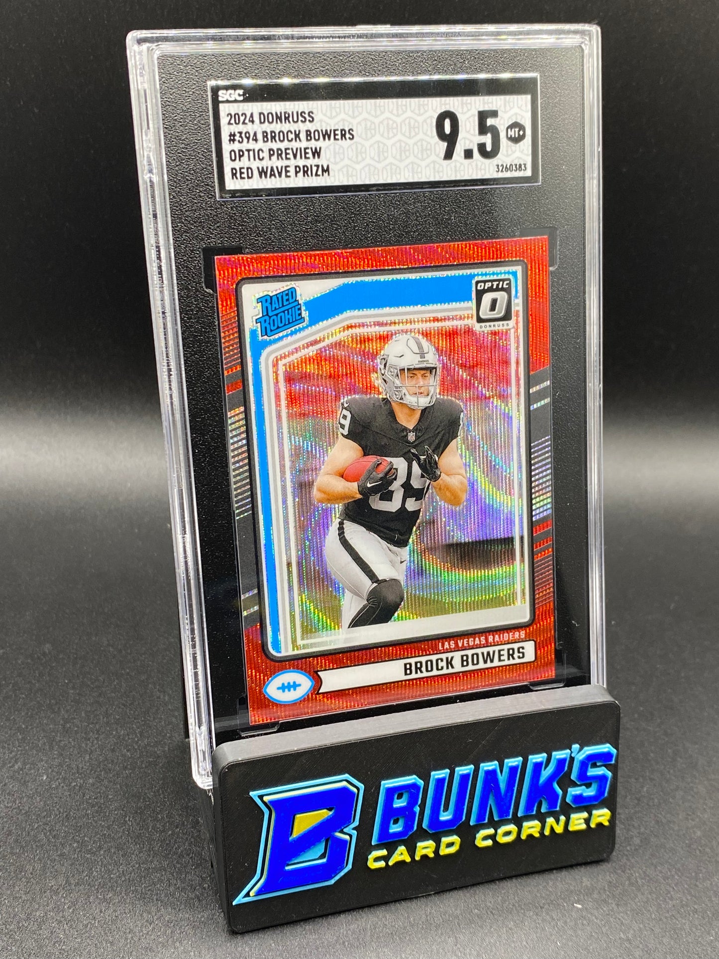 2024 Brock Bowers RC Red Wave Prizm SGC 9.5 (Box 31)