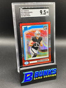 2024 Brock Bowers RC Red Wave Prizm SGC 9.5 (Box 31)