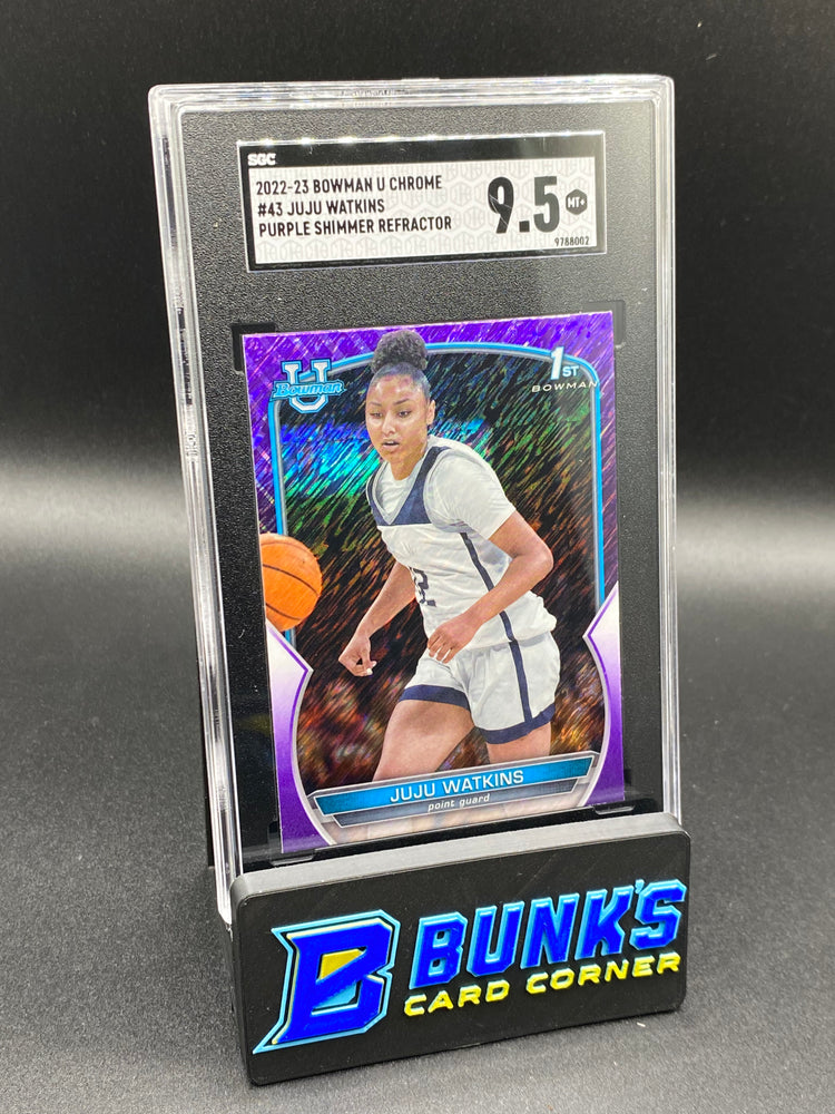 2022-23 Juju Watkins Purple Shimmer Refractor 1st Bowman SGC 9.5