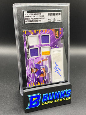 2024 Dallas Turner Quad Patch RC SGC Auto. 10
