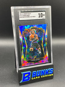 2020-21 Tyrese Maxey Blue/White/Purple Ice Prizm RC SGC 10 (Box 32)