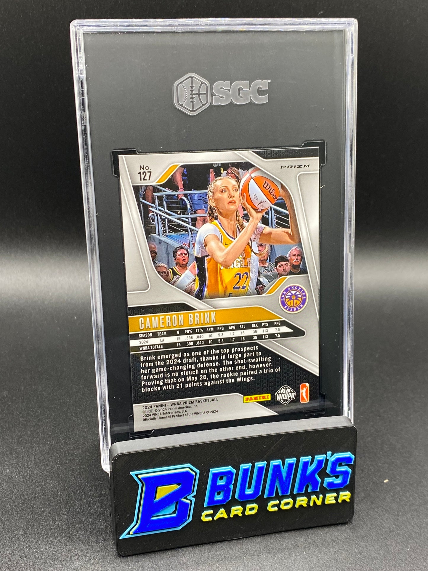 2024 Cameron Brink Ice Prizm RC SGC 9.5 (Box 32)