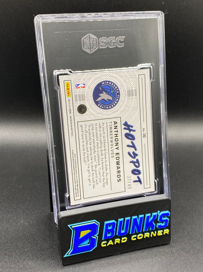 2023-24 Anthony Edwards EL. Etch Purple Flood SGC 9.5