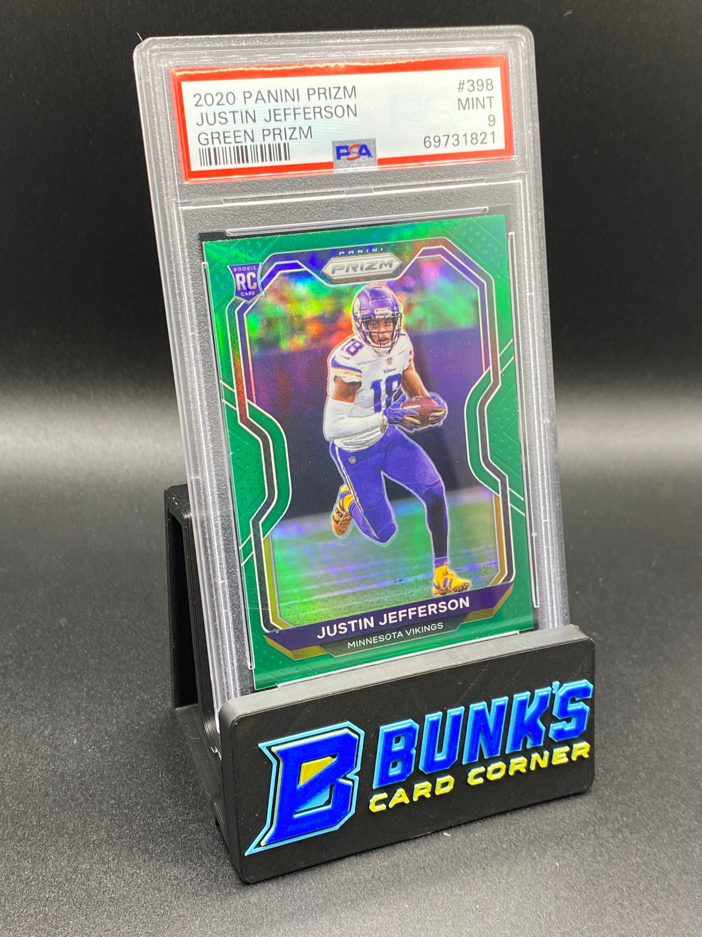 2020 Justin Jefferson Green Prizm PSA 9 (Box 32)