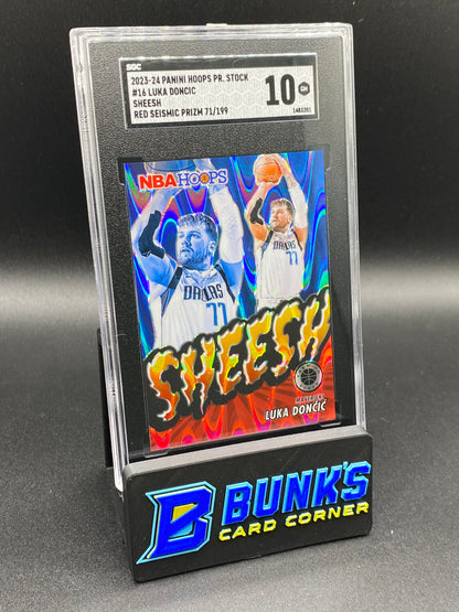 2023-24 Luka Doncic Red Seismic Prizm SGC 10 (Box 32)