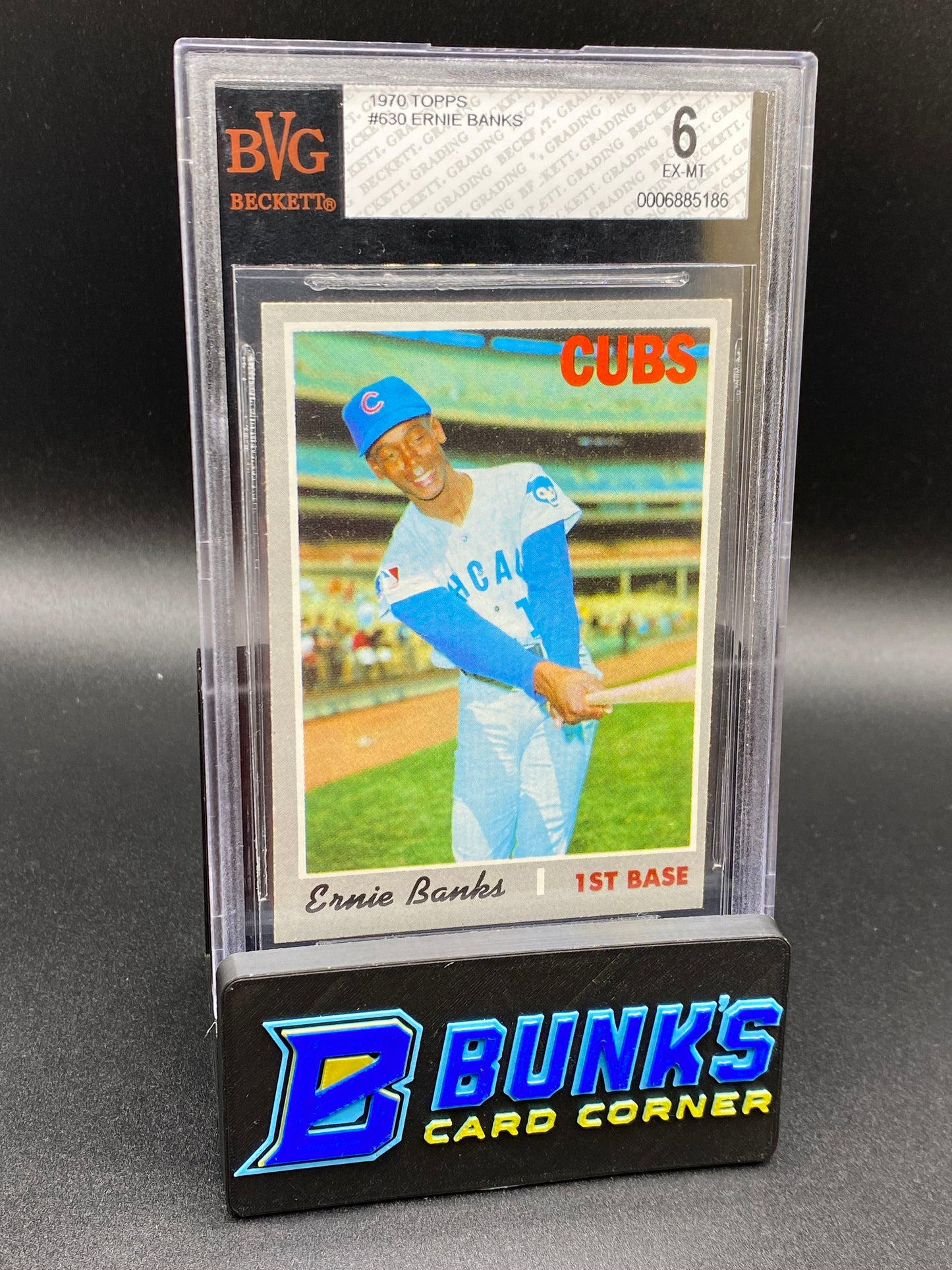 1970 Ernie Banks HOF Beckett 6 (Box B43)