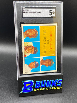 1961 N.L. Home Run Leaders SGC 5 HOF