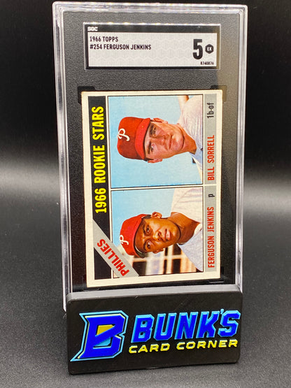 1966 Ferguson Jenkins HOF RC SGC 5 (Box B43)