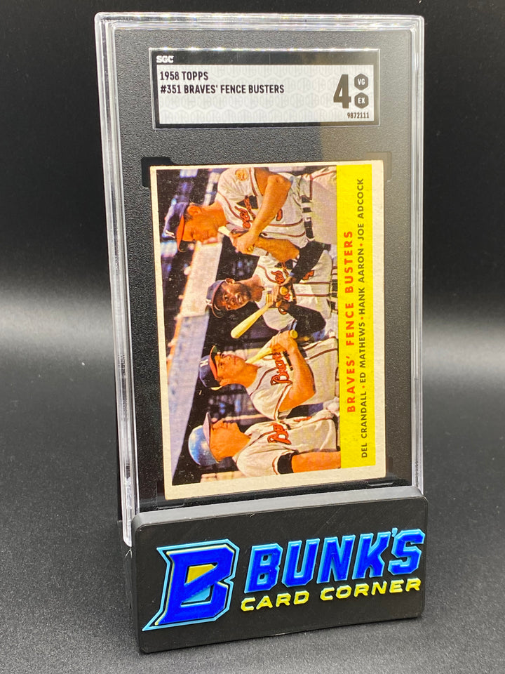 1958 Brave’s Fence Busters HOF (Hank) SGC 4 (Box B43)