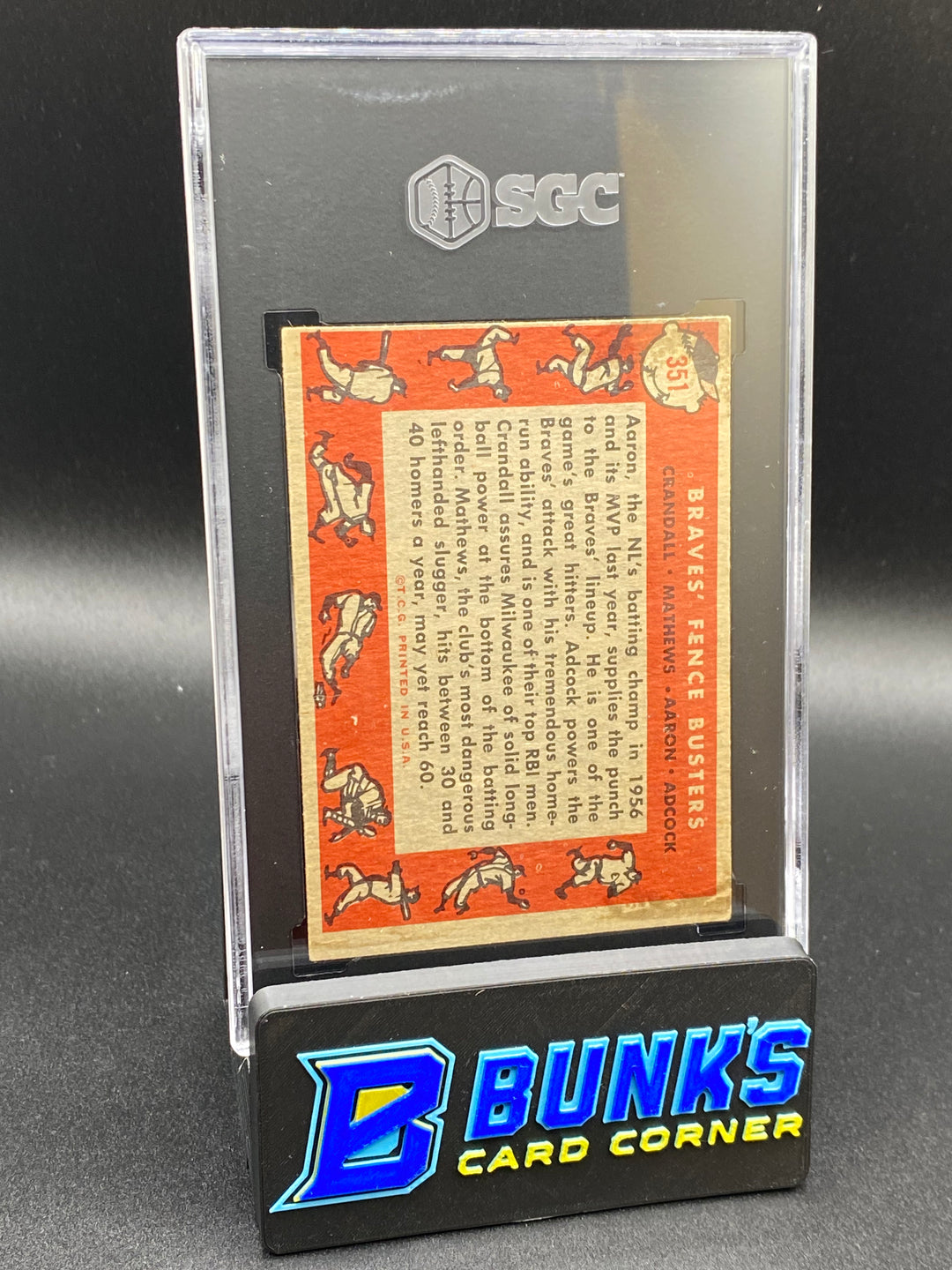 1958 Brave’s Fence Busters HOF (Hank) SGC 4 (Box B43)