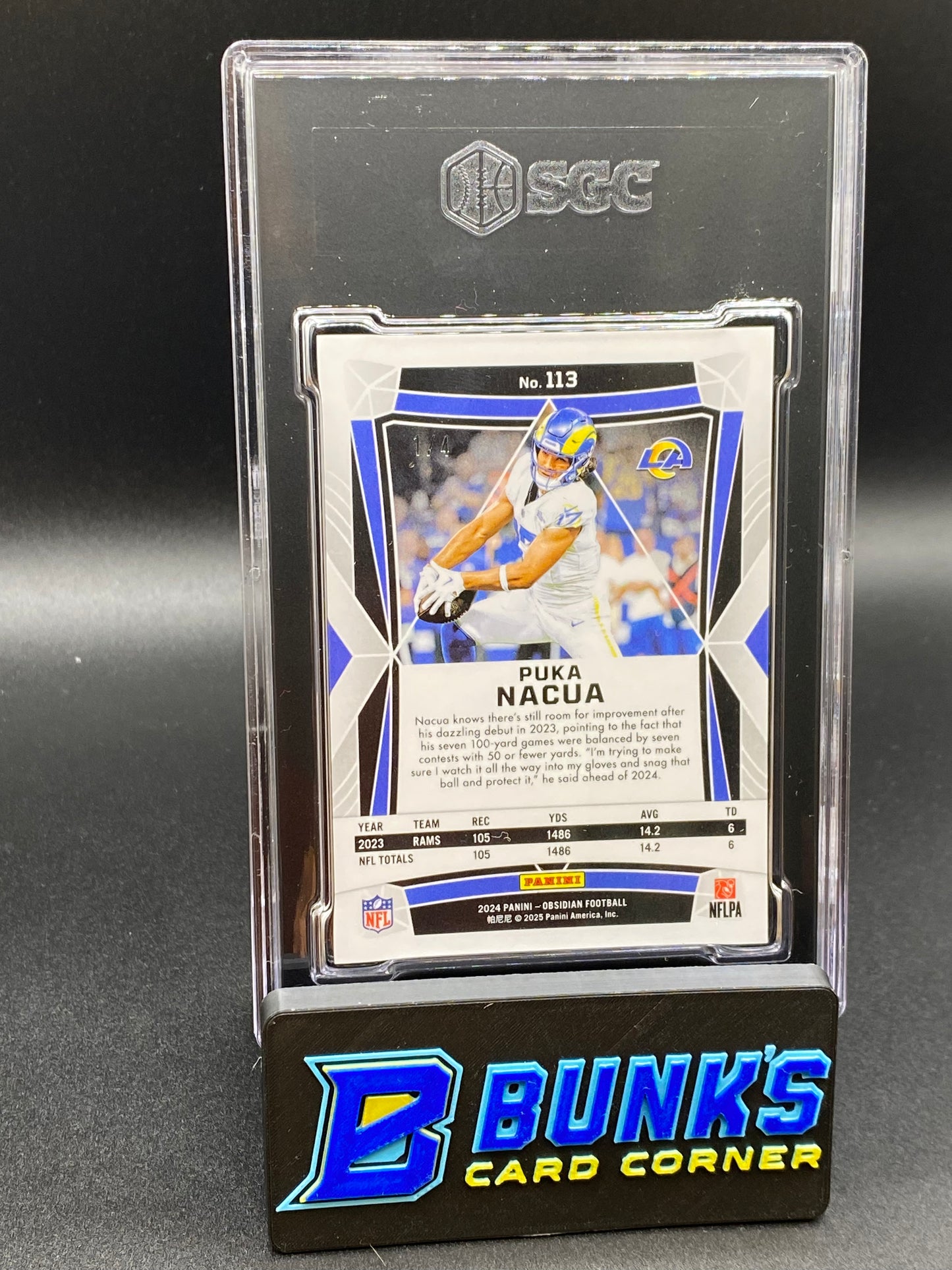 2024 Puka Nacua Neon SGC 9 1/4 (Box B44)