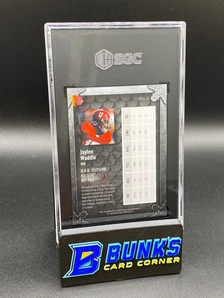 2021 Jaylen Waddle Weekend Warrior Auto. RC SGC 10/9 (Box B44)