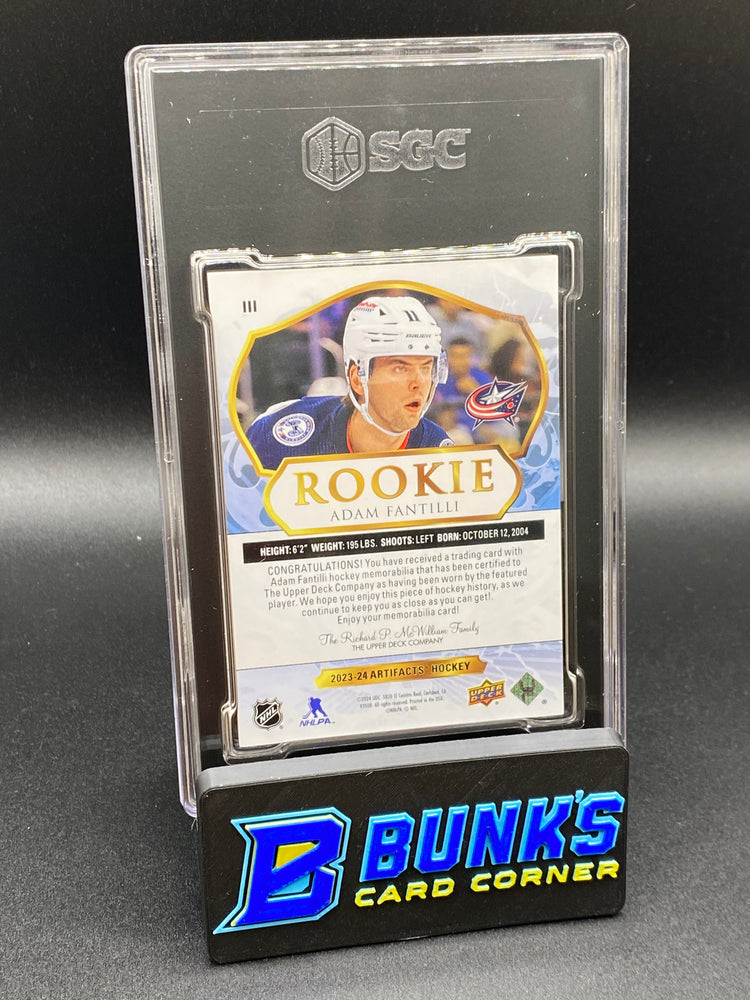 2023-24 Adam Fantilli Roman Numeral Materials SGC 10