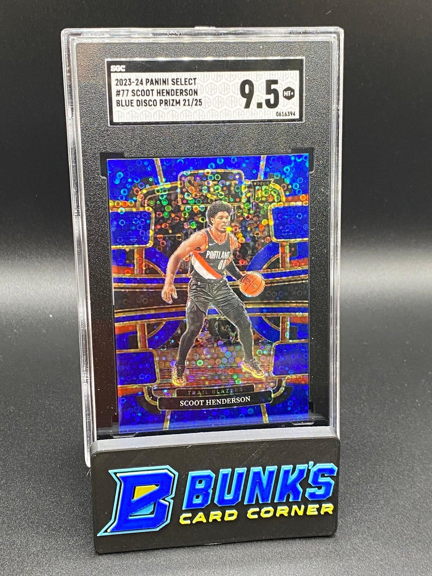 2023-24 Scoot Henderson Blue Disco Prizm RC SGC 9.5 (Box B44)