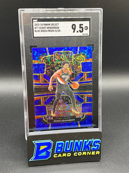 2023-24 Scoot Henderson Blue Disco Prizm RC SGC 9.5 (Box B44)