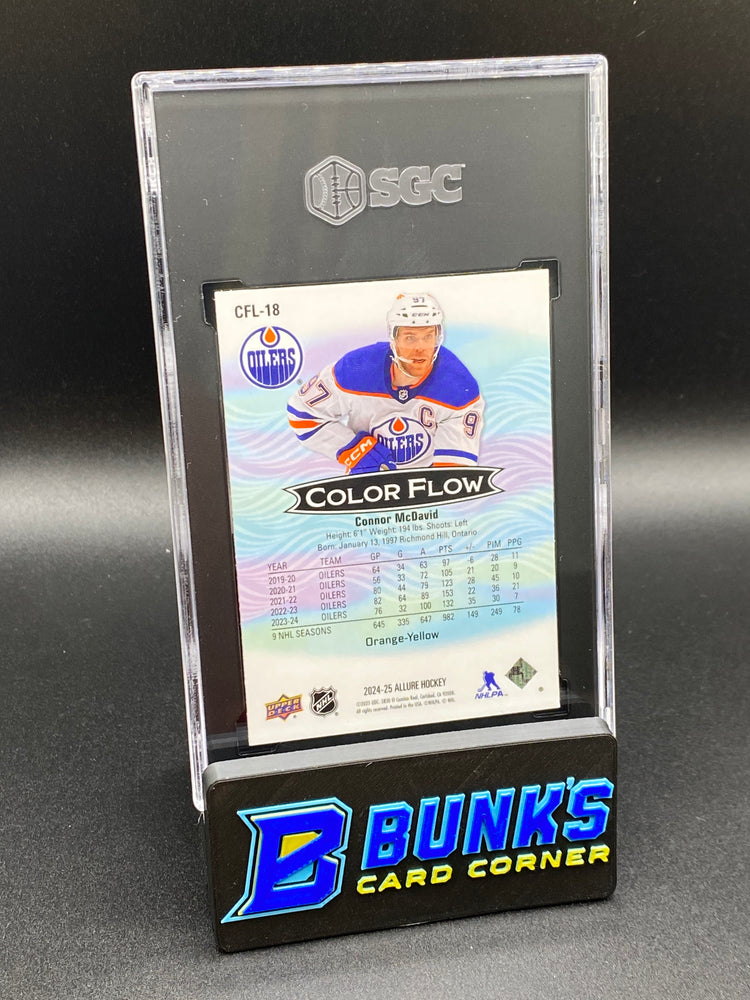 2024-25 Conner McDavid Color Flow Orange-Yellow SGC 10