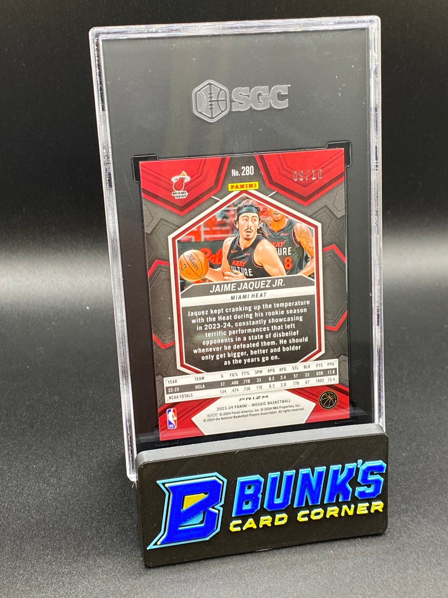 2023-24 Jaime Jacques Jr. Gold Prizm SGC 9.5 RC (Box B44)