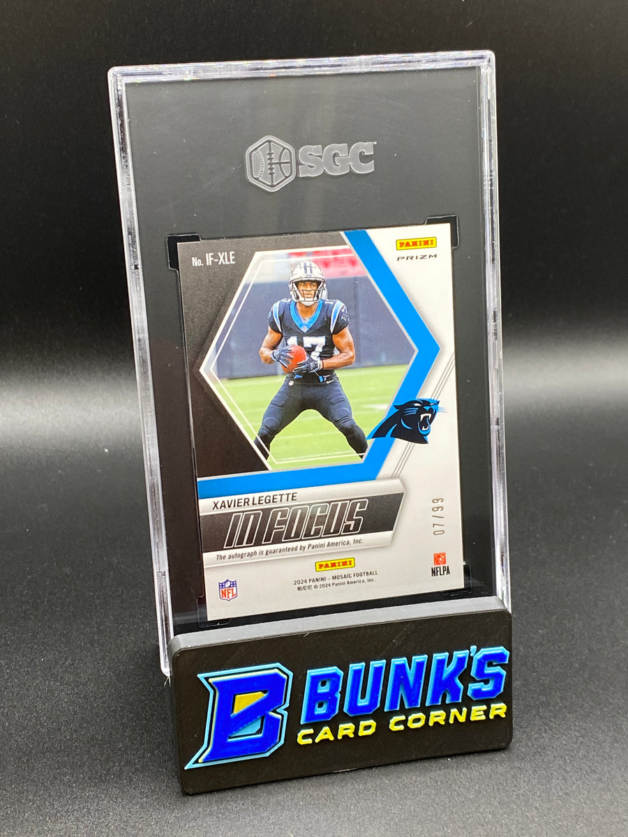 2024 Xavier Legette In Focus Signatures Blue Prizm RC SGC 10/10