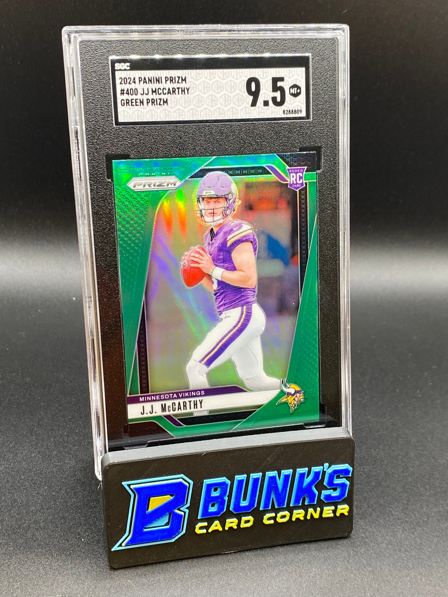 2024 JJ McCarthy Green Prizm RC SGC 9.5