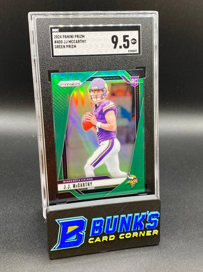 2024 JJ McCarthy Green Prizm RC SGC 9.5