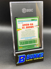 2023 Amon-Ra St. Brown Aqua Prizm SGC 10