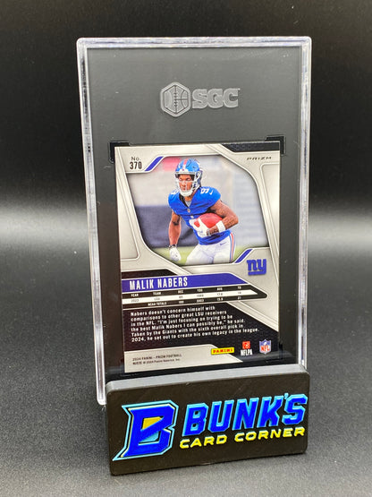 2024 Malik Nabers Lazer Prizm RC SGC 10