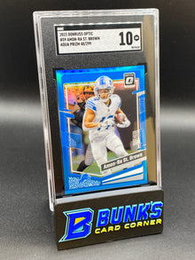 2023 Amon-Ra St. Brown Aqua Prizm SGC 10