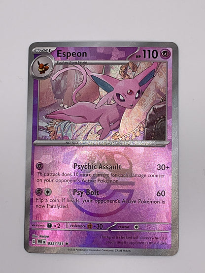 Espeon Masterball Prismatic Evolutions NM