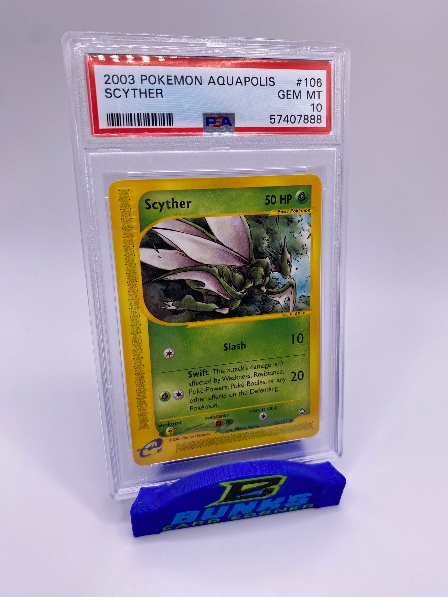 PSA 10 Scyther E reader Aquapolis