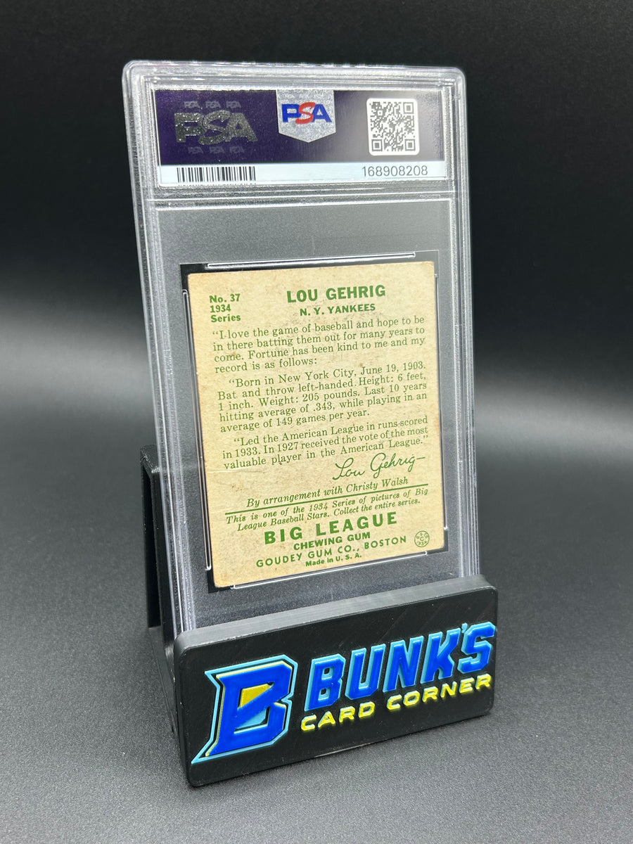 1934 Lou Gehrig PSA 1.5