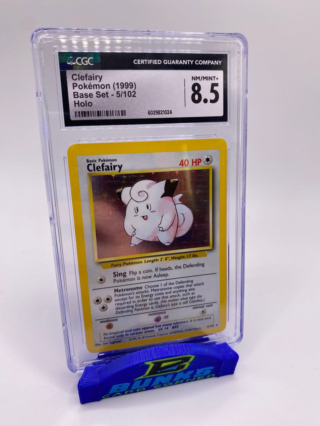 CGC 88.5 Clefairy Base set holo