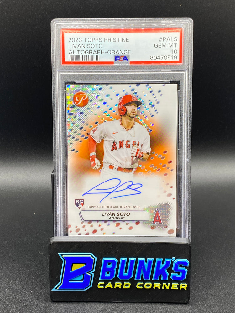 2023 Livan Soto Autograph Orange PSA 10