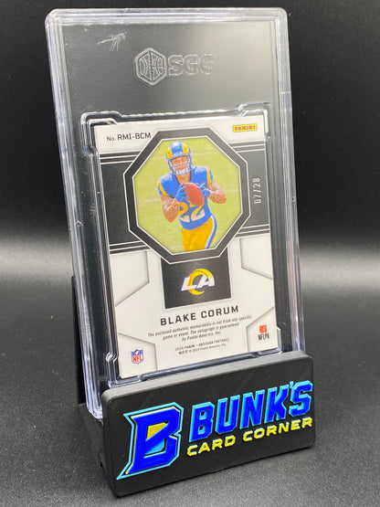2024 Blake Corum RPA Materials Ink Molten SGC Auto 10 (Box 25)