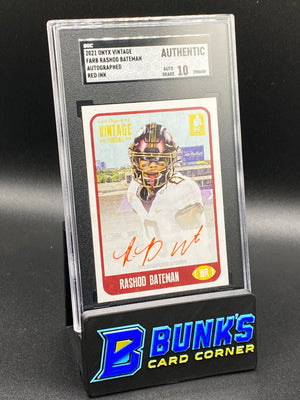 2021 Farb Rashod Bateman Autographed Red Ink SGC auto 10