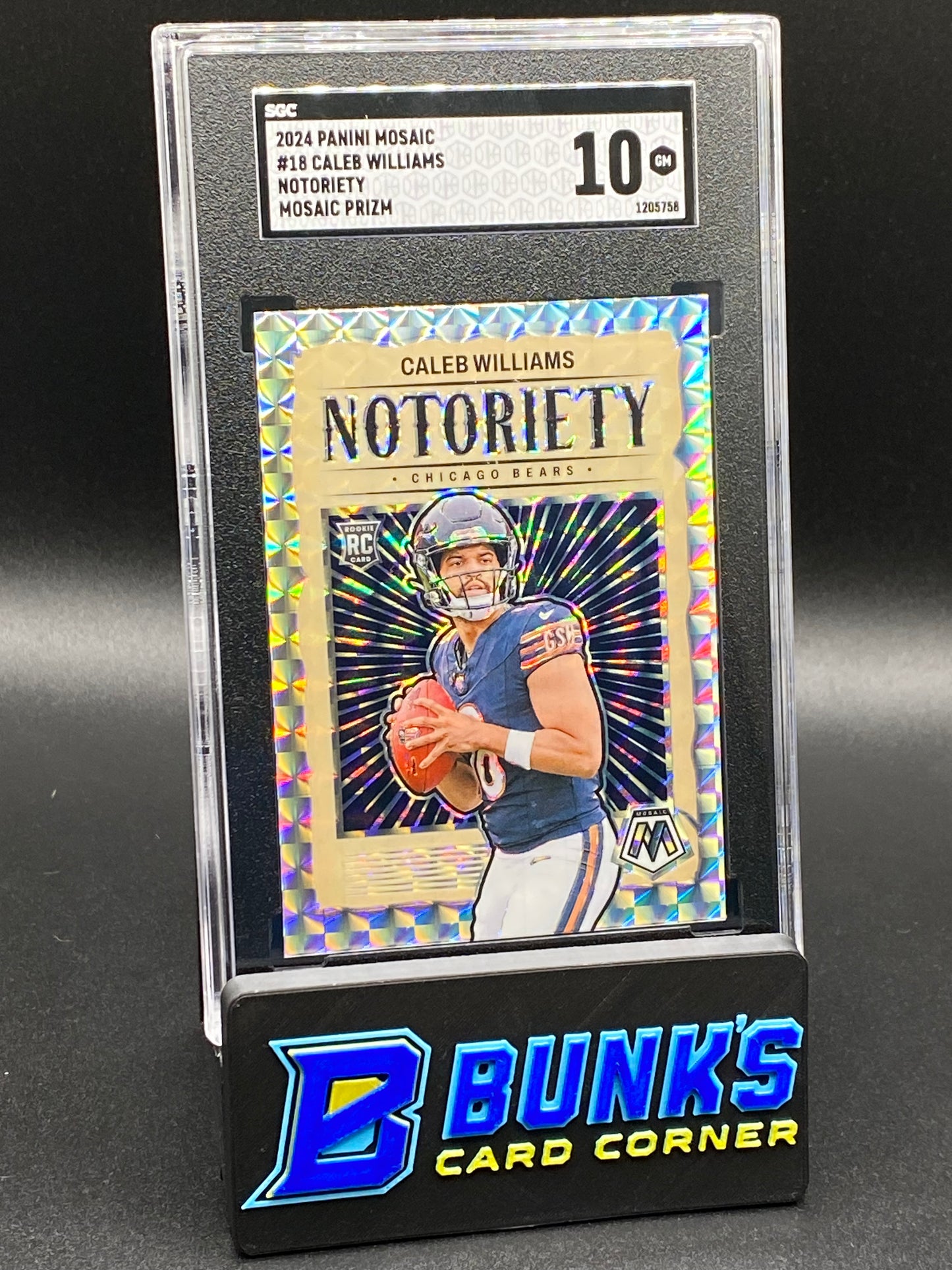 2024 Celeb Williams Notoriety Mosaic Prizm RC SGC 10 (Box 25)