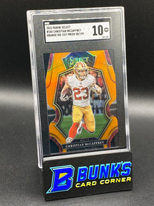 2022 Christian Mccaffery Orange Die-Cut Prizm SGC 10 (Box 25)