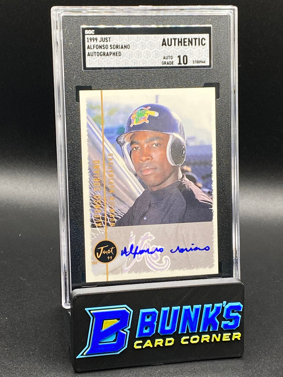 1999 Alfonso Soriano Autographed NYY Great SGC Auto. 10